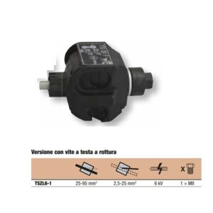 Morsetto ENEL a Perforazione Isolato Passante 25-95 / 2,5-25mm